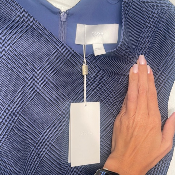 Boss Dechesta Plaid Seamed Sheath Dress - Brand New - Sz 6 - Picture 5 of 9